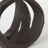 Stanislaw II Black Metal Infinite Ribbon Sculpture by Mercana at Eve Furniture