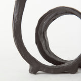 Stanislaw II Black Metal Infinite Ribbon Sculpture by Mercana at Eve Furniture