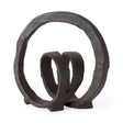 Stanislaw II Black Metal Infinite Ribbon Sculpture by Mercana at Eve Furniture