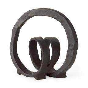 Stanislaw II Black Metal Infinite Ribbon Sculpture by Mercana at Eve Furniture