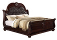 Stanley Cherry Brown King Upholstered Sleigh Bed by Crown Mark at Eve Furniture