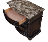 Stanley Cherry Brown Nightstand with Marble Top by Crown Mark at Eve Furniture
