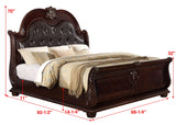 Stanley Cherry Brown Queen Upholstered Sleigh Bed by Crown Mark at Eve Furniture