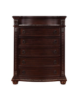 Stanley Cherry Brown Upholstered Sleigh Bedroom Set by Crown Mark at Eve Furniture