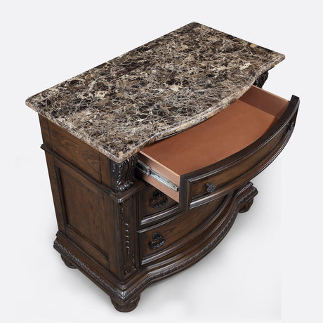 Stanley Coffee Brown Nightstand by Crown Mark at Eve Furniture