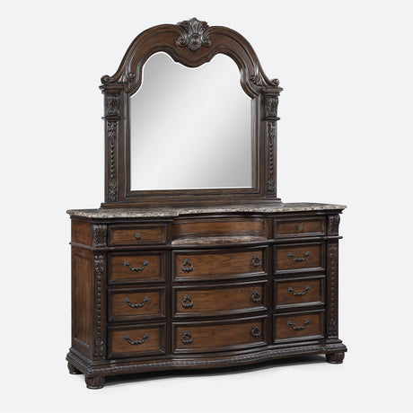 Stanley Coffee Brown Upholstered Sleigh Bedroom Set by Crown Mark at Eve Furniture