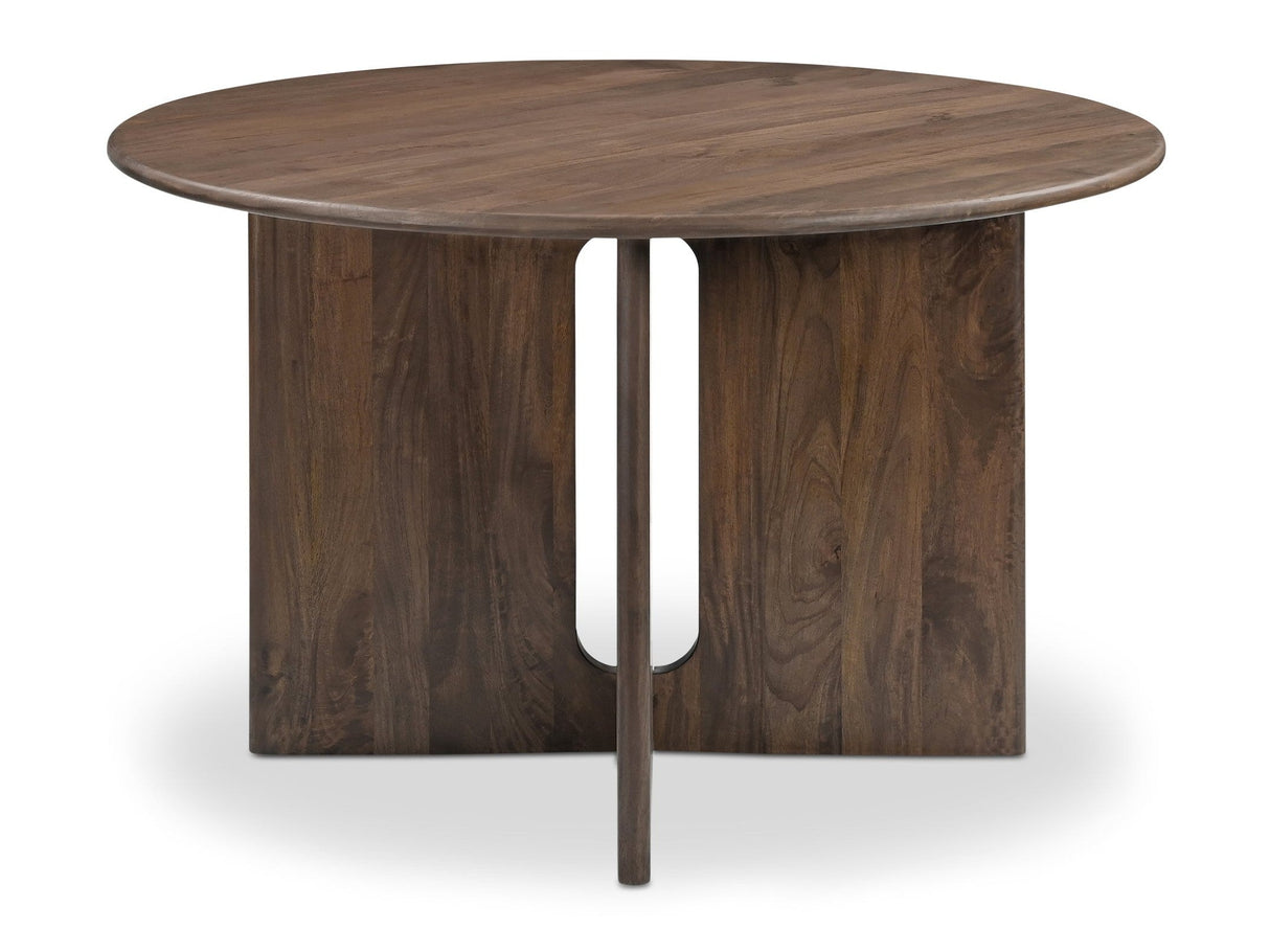 Stanley Dark Brown Dining Table by MOES at Eve Furniture