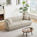 Stanmer Living Room Luxury Fabric Linen Couch in Cream by Ashcroft Furniture at Eve Furniture