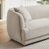 Stanmer Living Room Luxury Fabric Linen Couch in Cream by Ashcroft Furniture at Eve Furniture