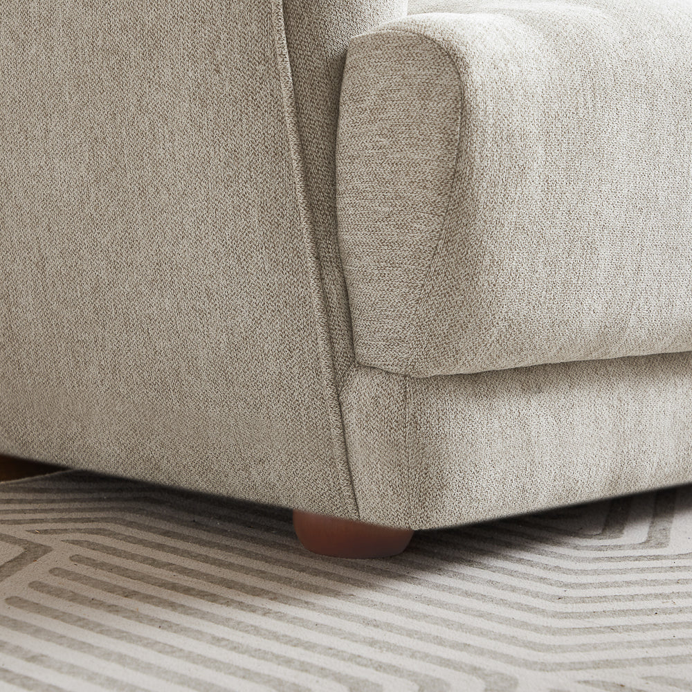 Stanmer Living Room Luxury Fabric Linen Couch in Cream by Ashcroft Furniture at Eve Furniture