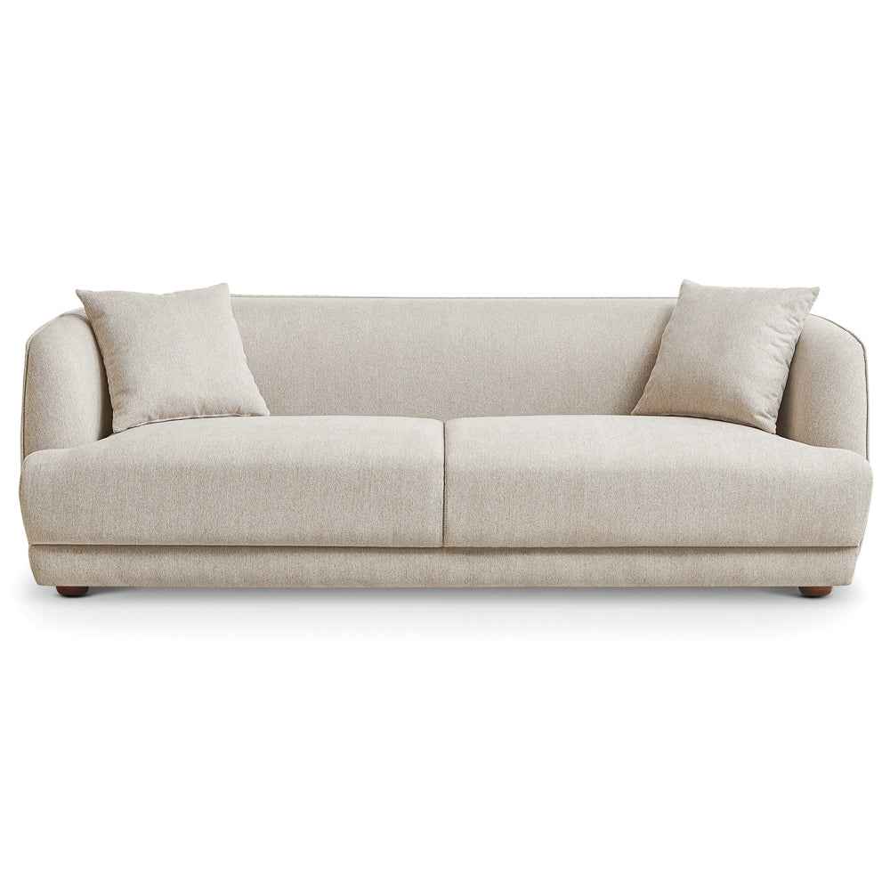 Stanmer Living Room Luxury Fabric Linen Couch in Cream by Ashcroft Furniture at Eve Furniture