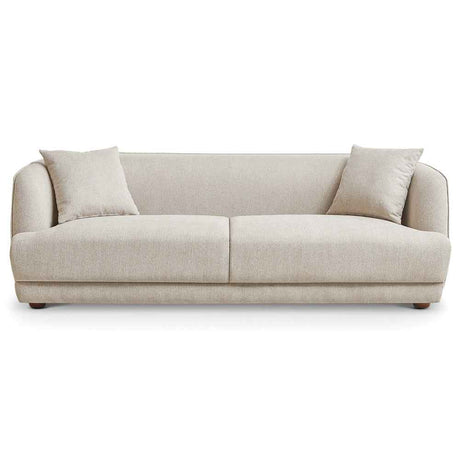 Stanmer Living Room Luxury Fabric Linen Couch in Cream by Ashcroft Imports at Eve Furniture