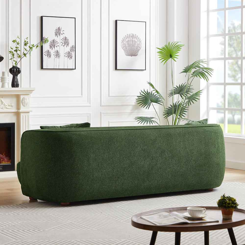 Stanmer Living Room Luxury Fabric Linen Couch in Green by Ashcroft Furniture at Eve Furniture