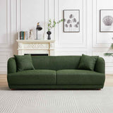 Stanmer Living Room Luxury Fabric Linen Couch in Green by Ashcroft Furniture at Eve Furniture