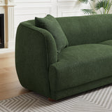 Stanmer Living Room Luxury Fabric Linen Couch in Green by Ashcroft Furniture at Eve Furniture