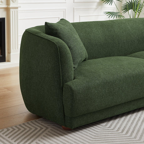Stanmer Living Room Luxury Fabric Linen Couch in Green by Ashcroft Furniture at Eve Furniture