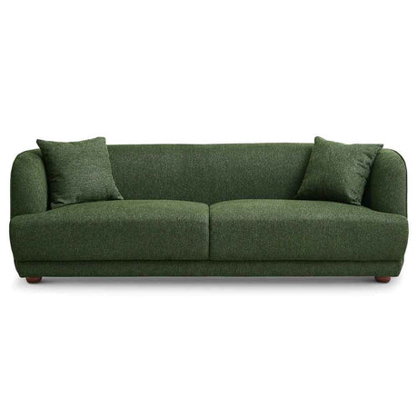 Stanmer Living Room Luxury Fabric Linen Couch in Green by Ashcroft Imports at Eve Furniture