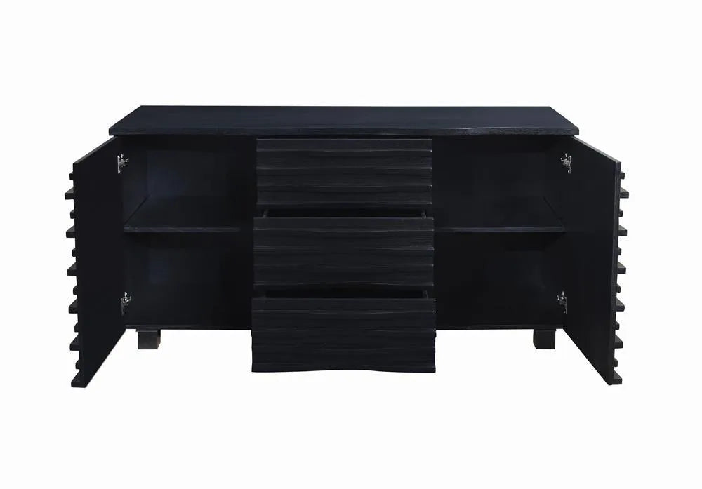Stanton 3-Drawer Rectangular Server Black by Coaster at Eve Furniture