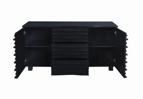 Stanton 3-Drawer Rectangular Server Black by Coaster at Eve Furniture