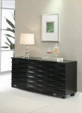Stanton 3-Drawer Rectangular Server Black by Coaster at Eve Furniture