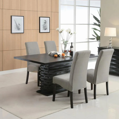 Stanton Black/Gray 5-Piece Rectangular Dining Set by Coaster at Eve Furniture