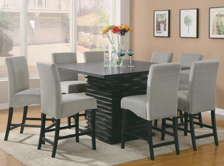 Stanton Black/Gray Upholstered Counter Height Chairs, Set of 2 by Coaster at Eve Furniture