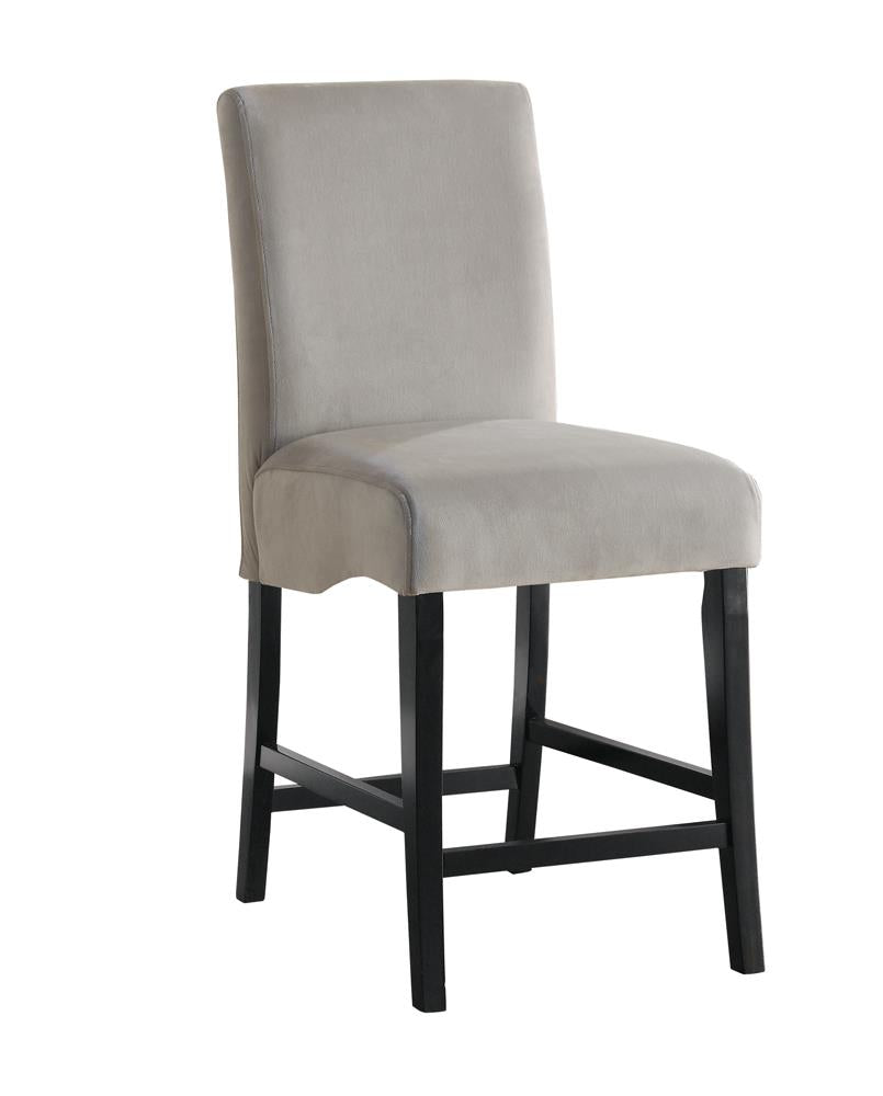 Stanton Gray/Black Upholstered Counter Height Chairs, Set of 2