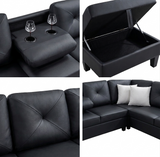Star Black RAF Sectional by New Era Innovations at Eve Furniture