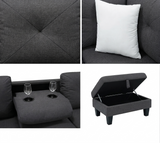 Star DK Grey RAF Sectional by New Era Innovations at Eve Furniture