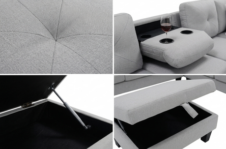 Star Light Grey RAF Sectional by New Era Innovations at Eve Furniture