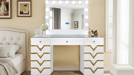 Star White Vanity Set by New Era Innovations at Eve Furniture