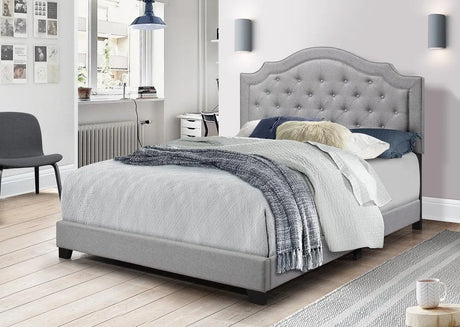Starbed Gray Linen Queen Bed by Happy Homes at Eve Furniture