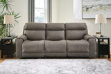Starbot Fossil 3-Piece Dual Power Reclining Modular Sofa by Ashley at Eve Furniture