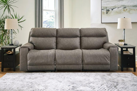 Starbot Fossil 3-Piece Dual Power Reclining Modular Sofa by Ashley at Eve Furniture