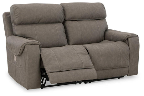 Starbot Fossil Power Reclining Sectional Loveseat by Ashley at Eve Furniture