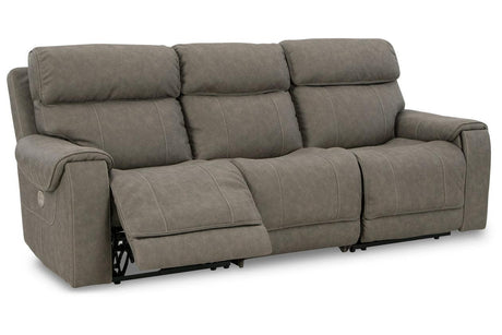 Starbot Fossil 3-Piece Dual Power Reclining Modular Sofa by Ashley at Eve Furniture