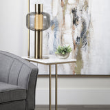 Stardust White/Gold C-Table by Crestview at Eve Furniture
