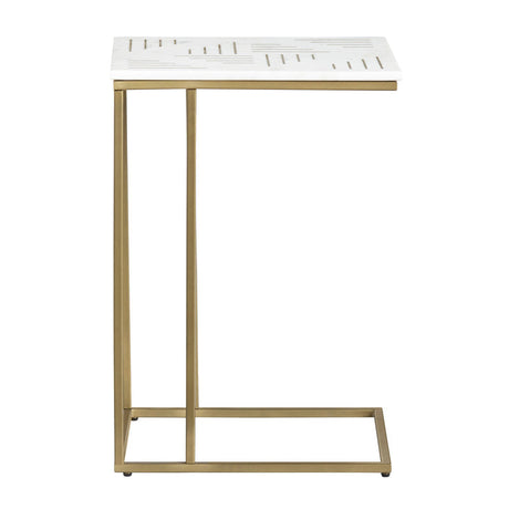 Stardust White/Gold C-Table by Crestview at Eve Furniture