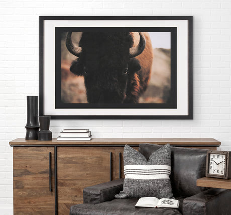 Stare Down by Chad Mackay a Hand Embelished Textured Framed Photo Art Print Matted under Glass by Mercana at Eve Furniture