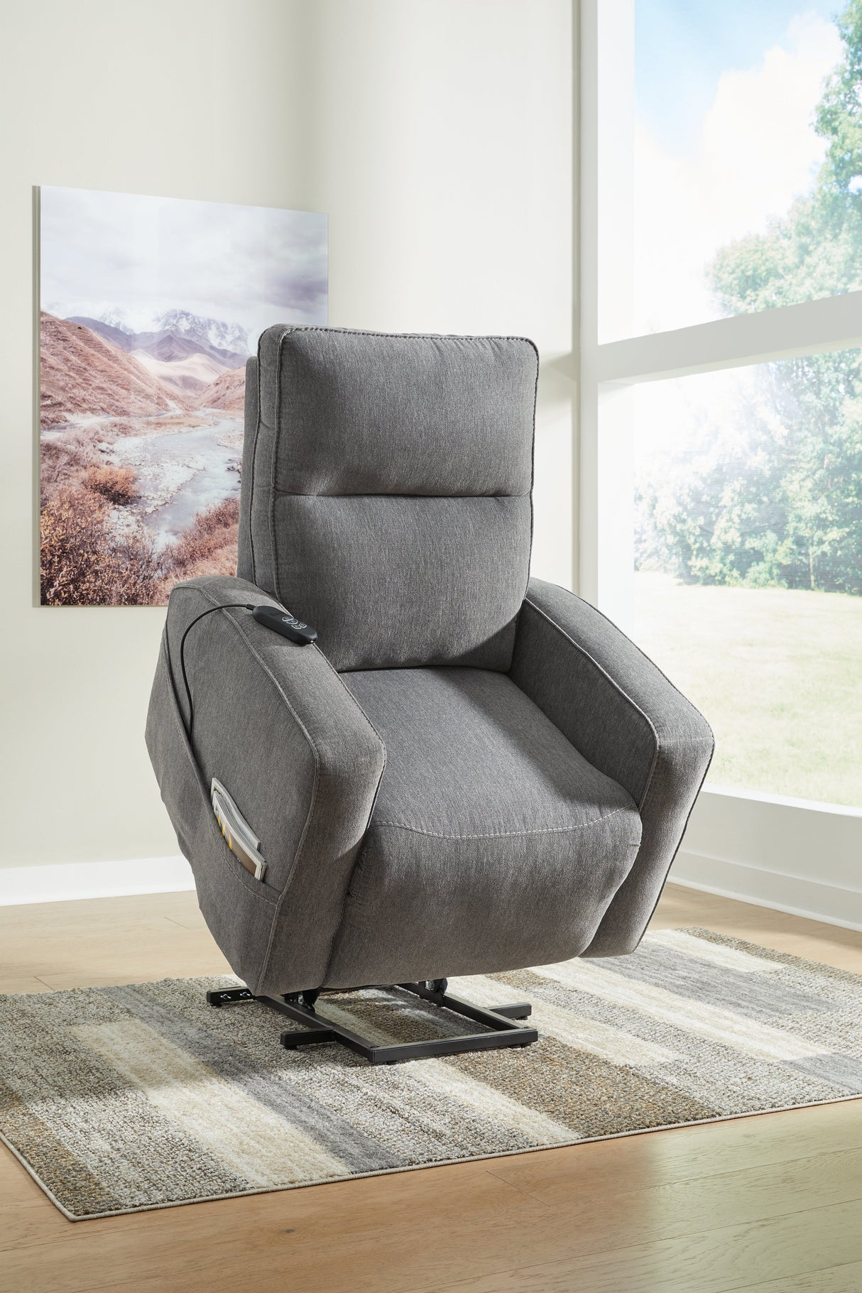 Starganza Gray Power Lift Recliner