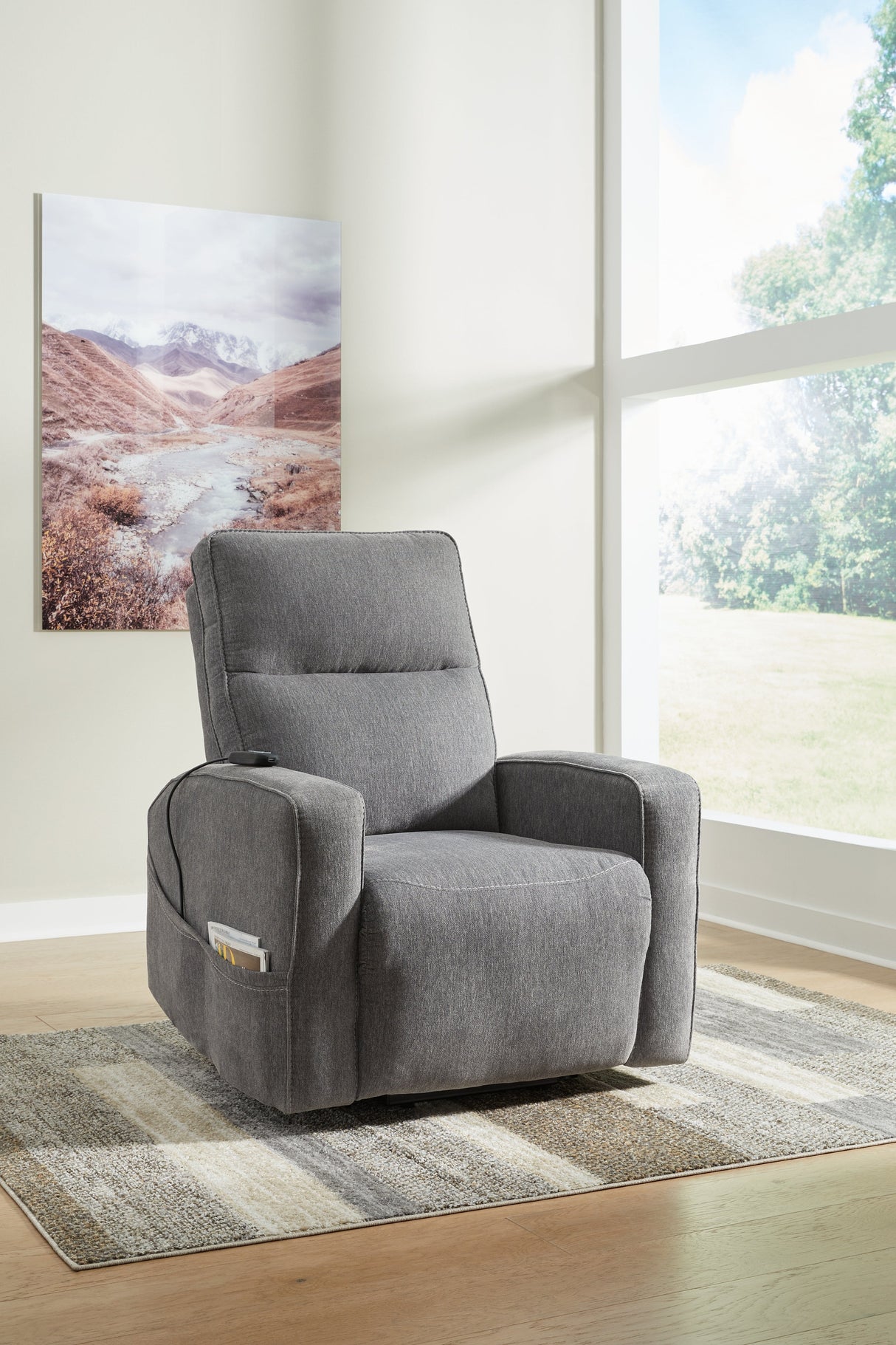 Starganza Gray Power Lift Recliner