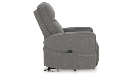 Starganza Gray Power Lift Recliner by Ashley at Eve Furniture