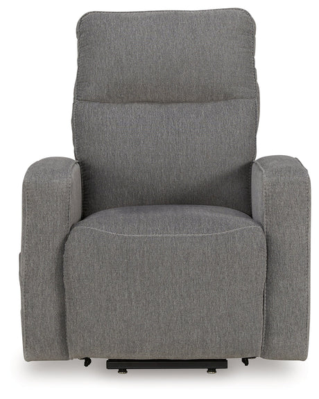 Starganza Gray Power Lift Recliner by Ashley at Eve Furniture