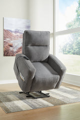 Starganza Gray Power Lift Recliner by ASHLEY FURNITURE at Eve Furniture