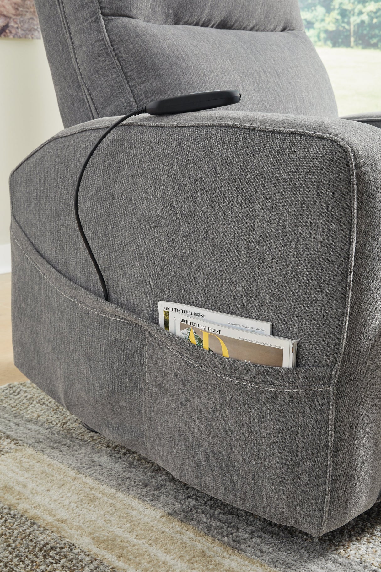 Starganza Gray Power Lift Recliner by ASHLEY FURNITURE at Eve Furniture