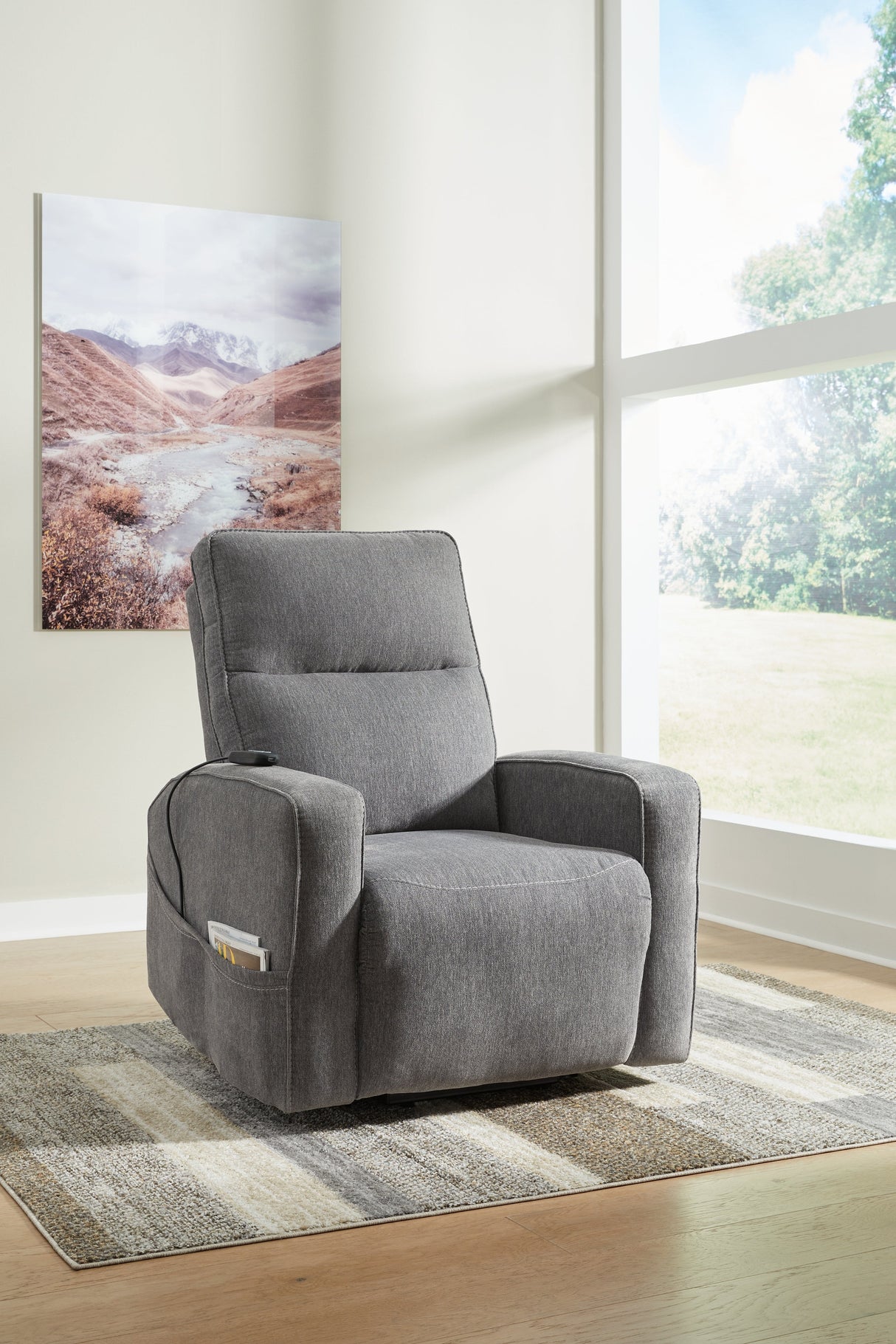 Starganza Gray Power Lift Recliner by ASHLEY FURNITURE at Eve Furniture