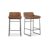 Starlet Brown Leather Counter Stool (Set of 2) by MOES at Eve Furniture