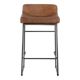 Starlet Brown Leather Counter Stool (Set of 2) by MOES at Eve Furniture