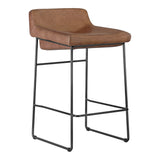 Starlet Brown Leather Counter Stool (Set of 2) by MOES at Eve Furniture