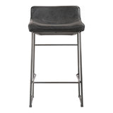Starlet Onyx Black Leather Counter Stool (Set of 2) by MOES at Eve Furniture